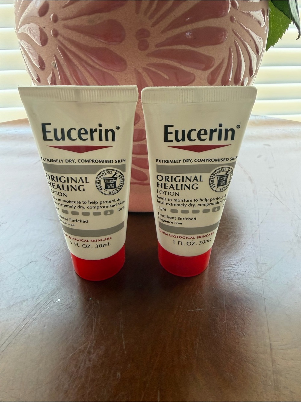 Bundle , Eucerin Original Healing Lotion Travel Size (2 Pack) - White & Red